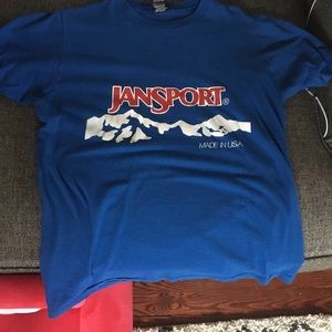 Classic Made in USA JanSport t-shirt.